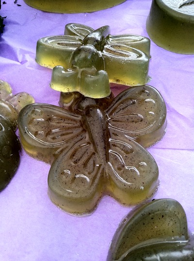 Garden Bugs Guest Soaps in " Triple Sage"