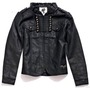 Girls Military Leather Jacket - Thumbnail 1