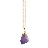 Raw Amethyst Point Necklace