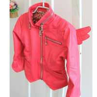 KIDS WINGED MOTORCYCLE JACKET (pink & black) - Thumbnail 4