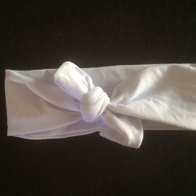 White tie knot headwrap
