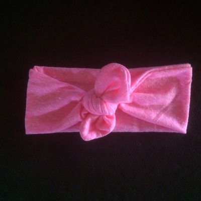 Hot pink tie knot headwrap