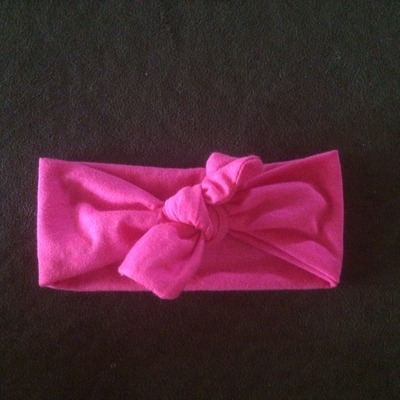 Fuchsia tie knot headwrap