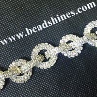 Round Pavè Crystal Chain Link Trim  - Thumbnail 2