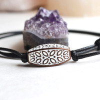 Cord Necklace, Long Cord Necklace with Bead, Unisex Necklace, Layering Cord Necklace, Bohemian Style Necklace - Thumbnail 3