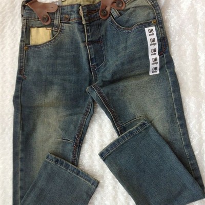 Unisex denim suspender slim fit - Thumbnail 4