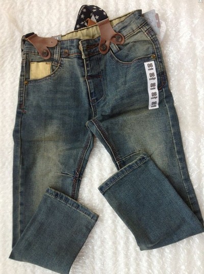 Unisex Denim Suspender Slim Fit