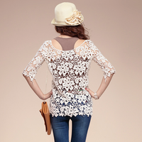 Lace Crochet Hollow Top - Thumbnail 1