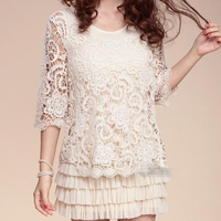 Lace Crochet Hollow Top - Thumbnail 2