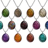 Red Dragon Egg Pendant Necklace Game of Thrones Jewelry - Thumbnail 2