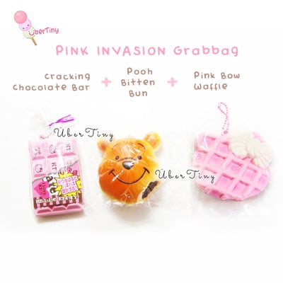 Cracking choc + pooh + pink waffle squishy grab bag - Thumbnail 3