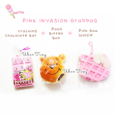 Cracking Choc + Pooh + Pink Waffle Squishy Grab Bag