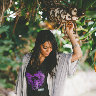 World map purple fingerheartprint tank