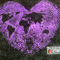 World Map purple Fingerheartprint tank - Thumbnail 1