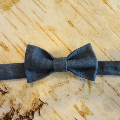 Chambray bow tie