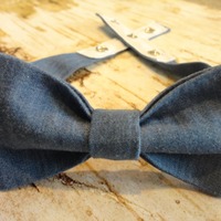 Chambray Bow Tie - Thumbnail 1