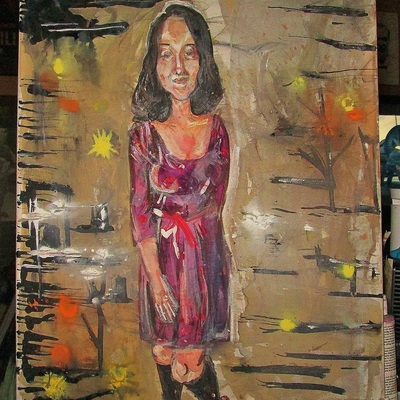 Past the caution tape and security gate, a painting