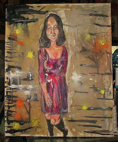 Past the caution tape and security gate, a painting