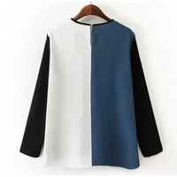 Color Block Blouse - Thumbnail 1