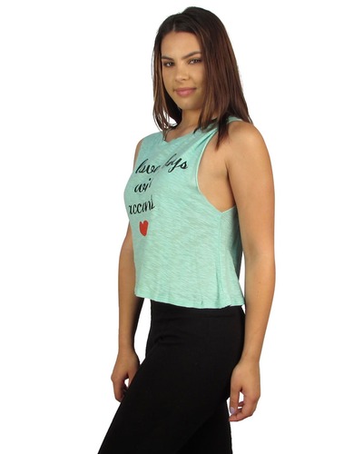 Mint Cropped Tank Top