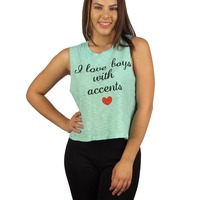 Mint Cropped Tank Top - Thumbnail 1