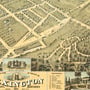 Lexington, Kentucky in 1871 - Bird's Eye View Map, Aerial Map, Panorama, Vintage map, Antique map, Reproduction, Giclée, Fine Art, Wall Art-1