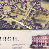 Northborough, Massachusetts in 1887 - Bird's Eye View Map, Aerial Map, Panorama, Vintage map, Antique map, Giclée, Fine Art, Wall Art - Thumbnail 2