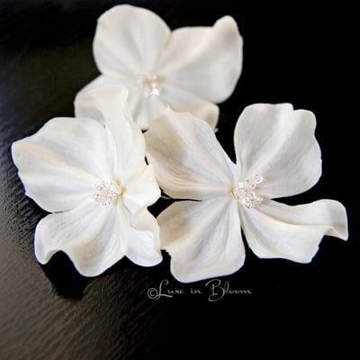 Wedding hair flower set 3 piece set  - #rf710 : luxe in bloom