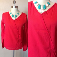 Red Drape Longsleeve - Thumbnail 1