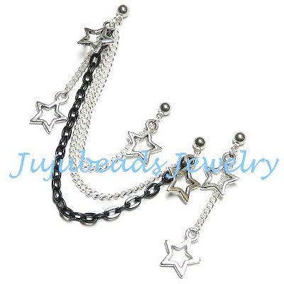  midnight starry night - star triple piercing