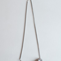 Black Button Necklace NL0879 - Thumbnail 1