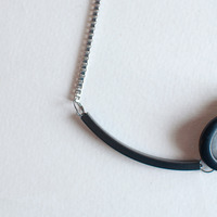 Black Button Necklace NL0879 - Thumbnail 2