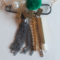 Gold Chain Key Necklace, Sterling Chain Necklace, Silver Initial Necklace, Monogram Pendant Necklace, Metal Necklace, NL0768 - Thumbnail 3