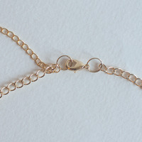 Gold Chain Key Necklace, Sterling Chain Necklace, Silver Initial Necklace, Monogram Pendant Necklace, Metal Necklace, NL0768 - Thumbnail 4