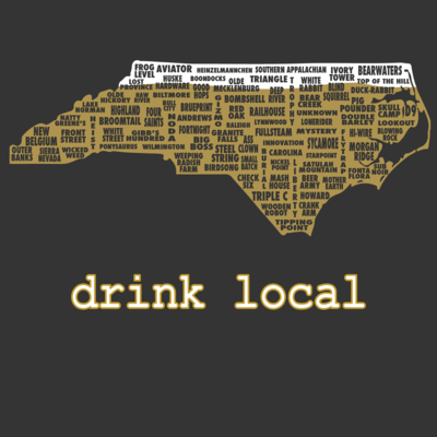 Drink local- north carolina beer t-shirt