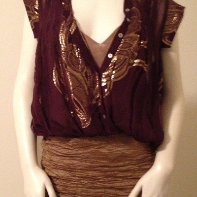 Nicole miller metallic dress