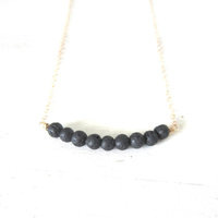 Lava Rock Essential Oil Diffuser Necklace  - Thumbnail 3