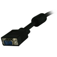 50ft Premium Molded VGA Male to Female Monitor Extension Cable with Ferrites - Thumbnail 1