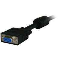 50ft Premium Molded VGA Male to Female Monitor Extension Cable with Ferrites - Thumbnail 2