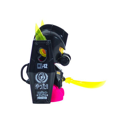 Kidrobot 3" damgun 'bots diy bot mini model kit - black