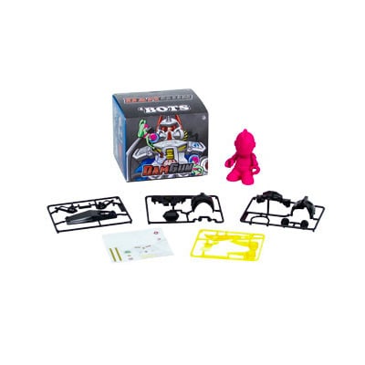 Kidrobot 3" damgun 'bots diy bot mini model kit - black