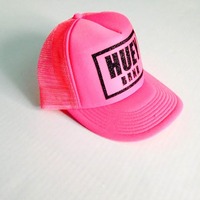 NEON PINK LOGO TRUCKER HAT - Thumbnail 1