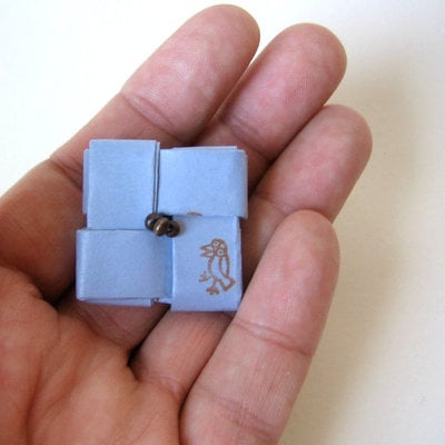 Bird Brooch in Periwinkle + Wooden Beads