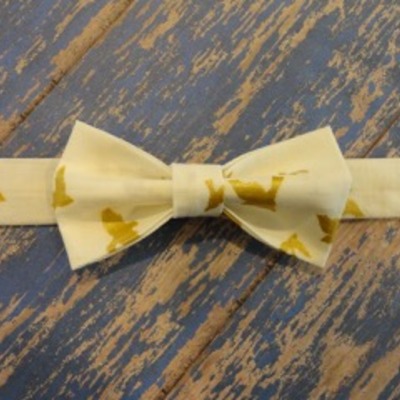 Golden sparrow bow tie
