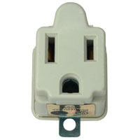 2 Prong to 3 Prong Grounded Wall Tap - 2pcs/pack, UL Listed - Thumbnail 1