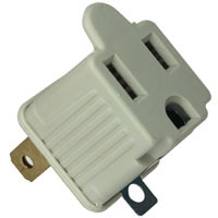 2 Prong to 3 Prong Grounded Wall Tap - 2pcs/pack, UL Listed - Thumbnail 2