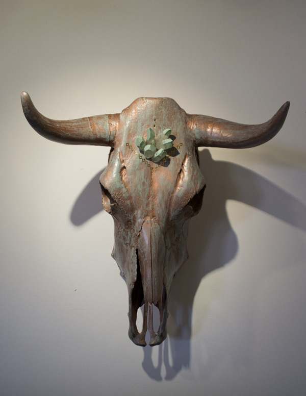 Faux Copper Patina No. 2 Cow Skull