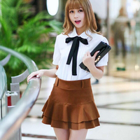 Sweet cute bow tie doll chiffon blouse - Thumbnail 1