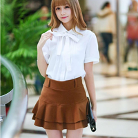 Sweet cute bow tie doll chiffon blouse - Thumbnail 2