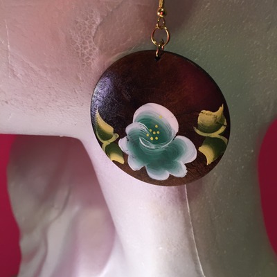 Flower Painted Earrings